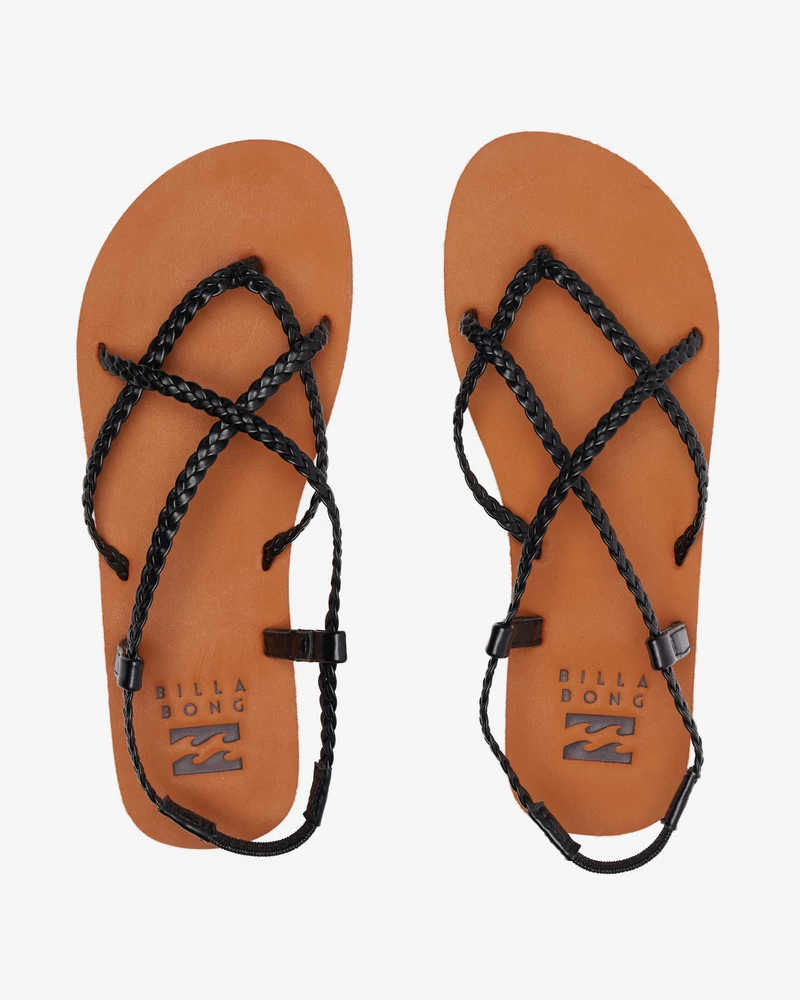 Billabong Crossing By Braided Sandals - Off Black