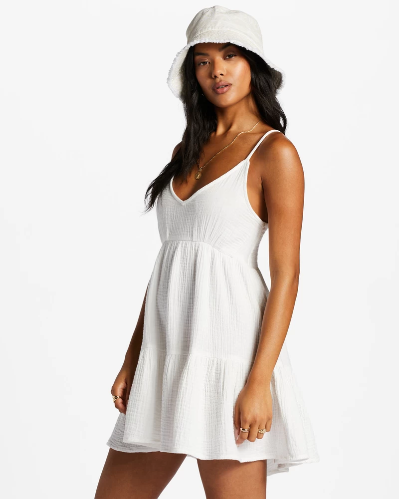 Billabong Wave After Wave Mini Dress - Salt Crystal