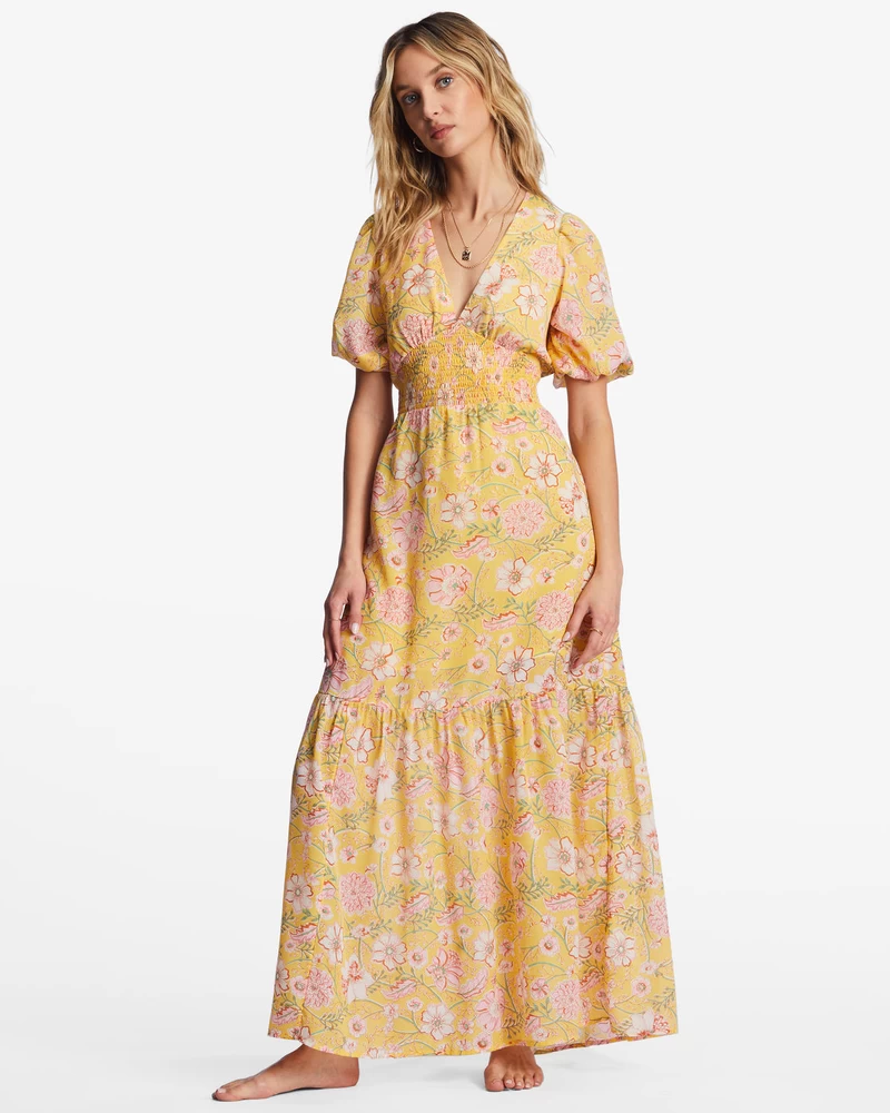 Billabong Spellbound Maxi Dress - Golden Peach