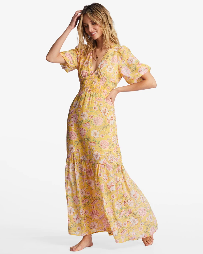 Billabong Spellbound Maxi Dress - Golden Peach