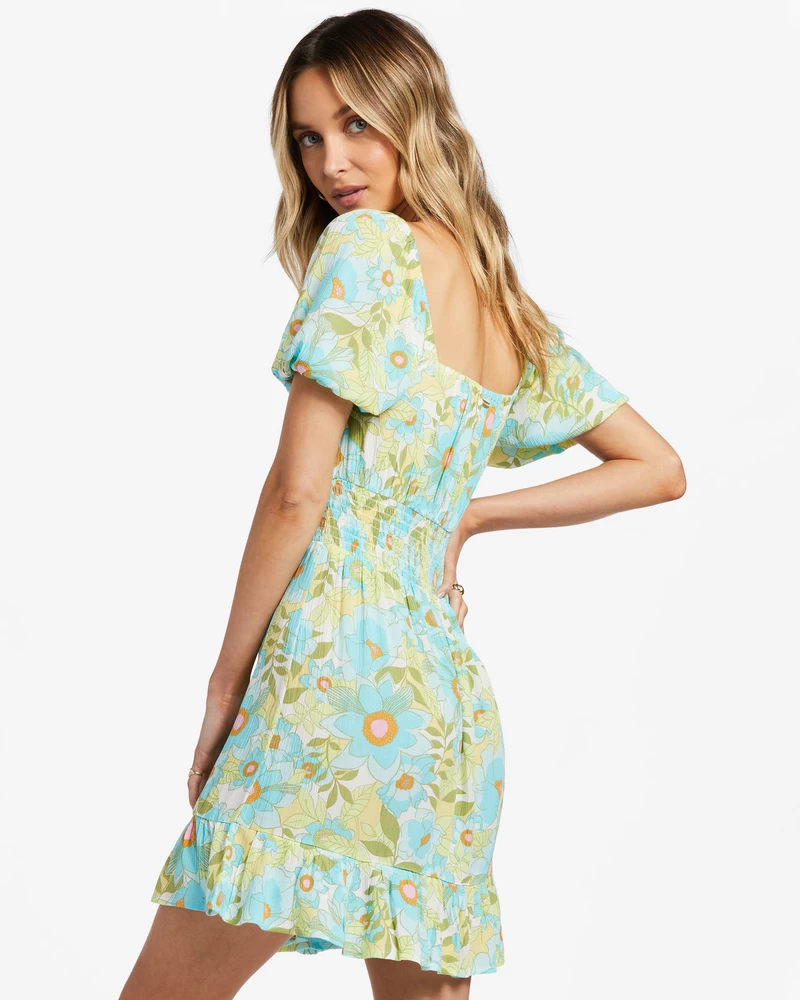 Billabong Something Pretty Mini Dress - Ocean Eyes
