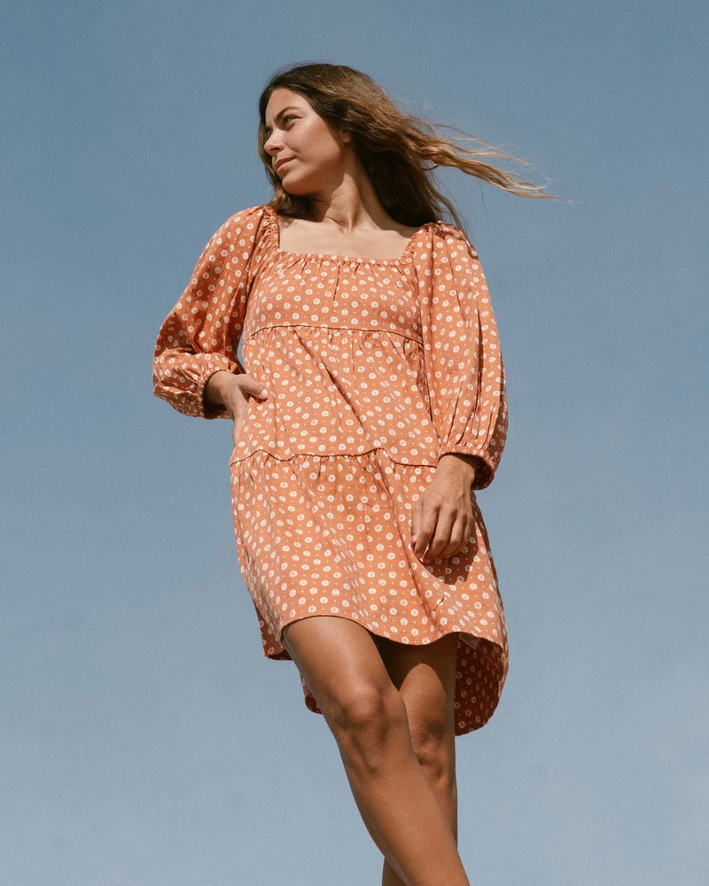 Billabong Love Crush Babydoll Kleit - Telliskivi