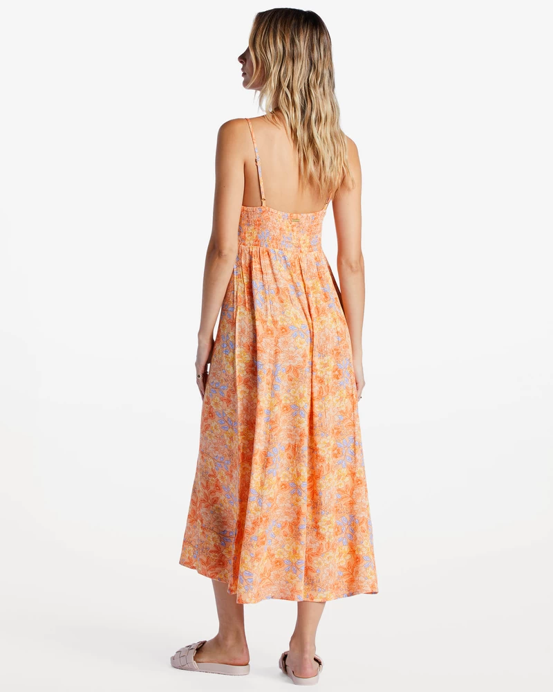 Billabong Last Sunset Midi Dress - Light Melon