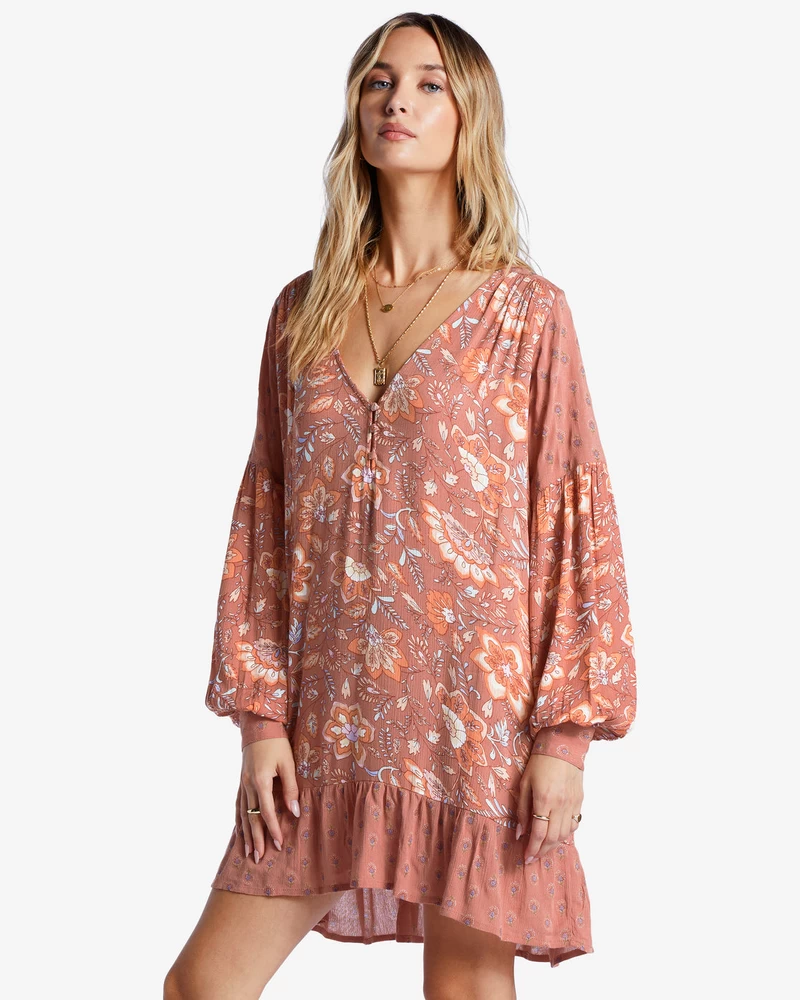 Billabong Tasuta Nagu Saab Olla Babydoll Kleit - Rose Dawn