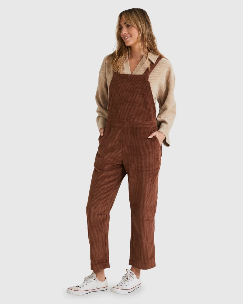 Billabong So Stoked Overalls - Dark Choc