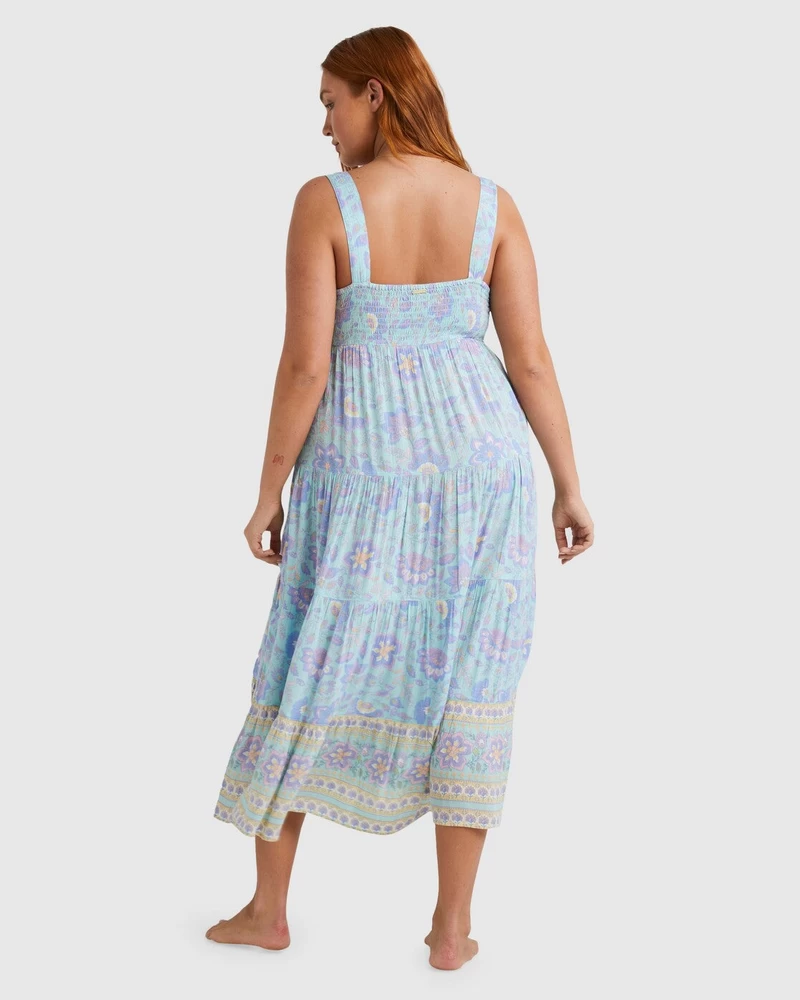 Billabong Hideaway Shine On Midi Dress - Mint