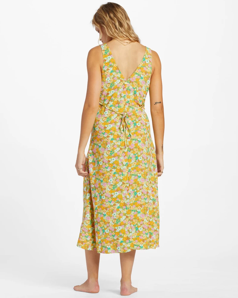 Billabong Feel The Love Midi Dress - Palm Green
