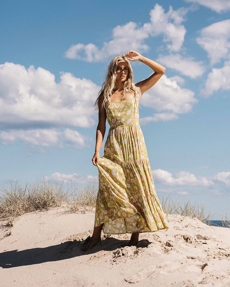 Billabong Riviera Romance Dress - Green Envy