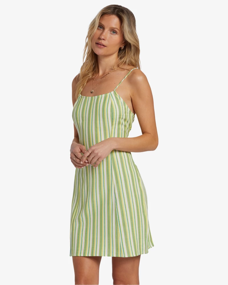 Minivestido Billabong Stay Awhile - Verde Palma