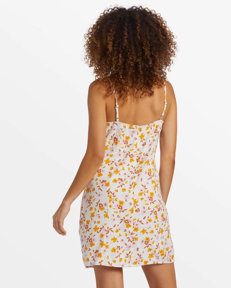 Billabong Stay Awhile Mini Dress - Salt Crystal