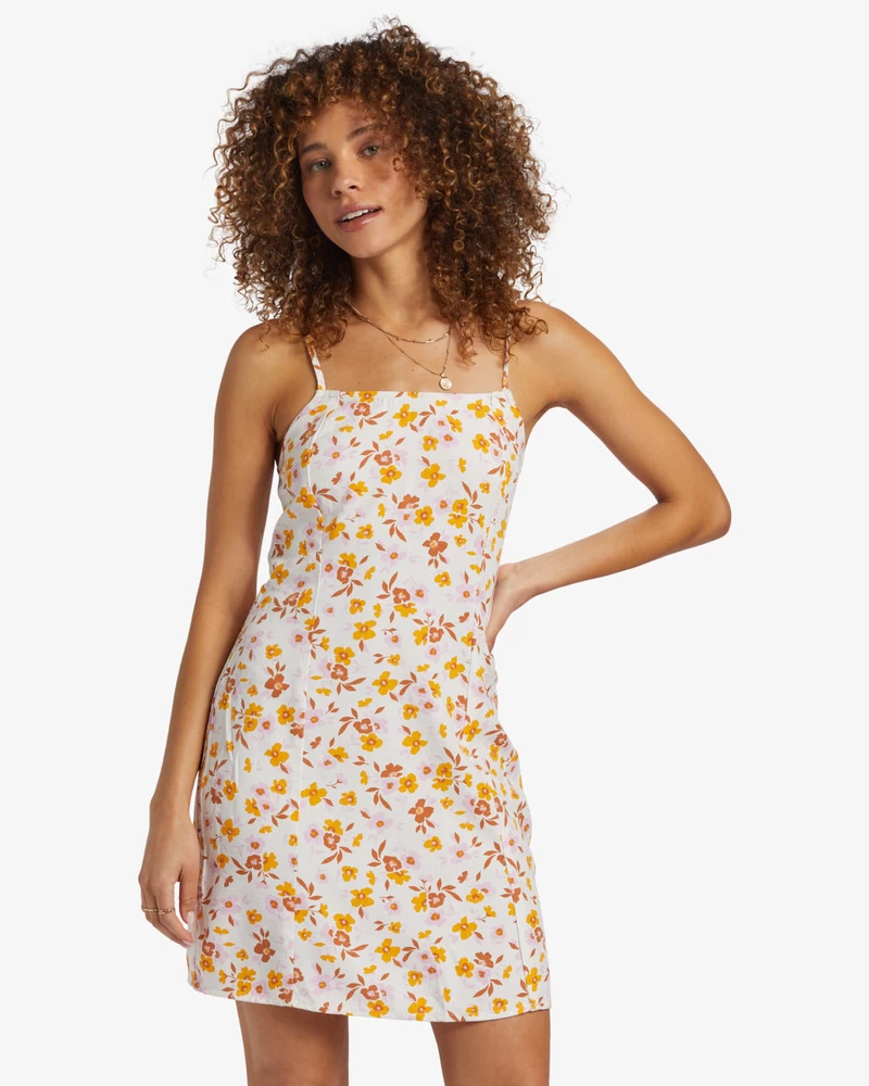 Billabong Stay Awhile Mini Dress - Salt Crystal