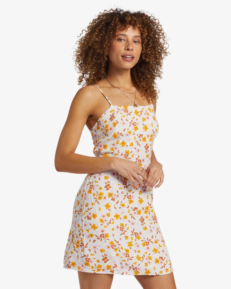 Billabong Stay Awhile Mini Dress - Salt Crystal