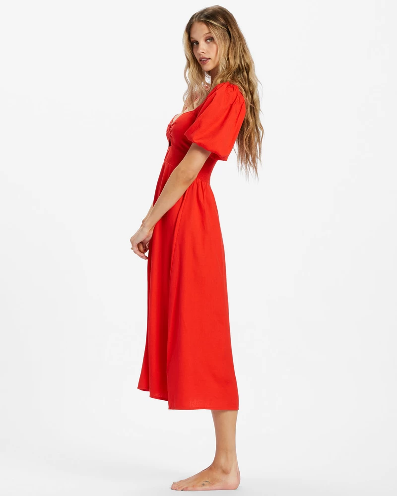 Billabong Lovers Lane Dress - Rad Red