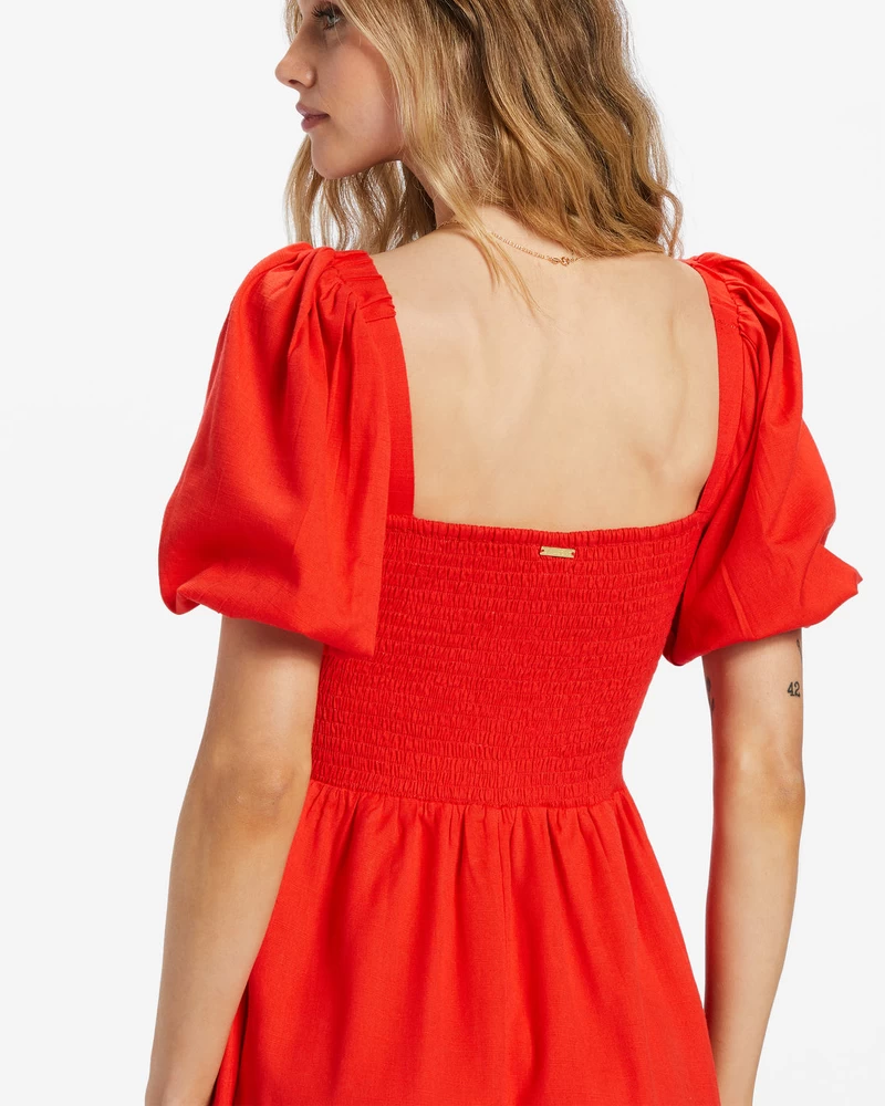 Robes Vetements Pour Femmes Billabong Lovers Lane Robe Rad Rouge