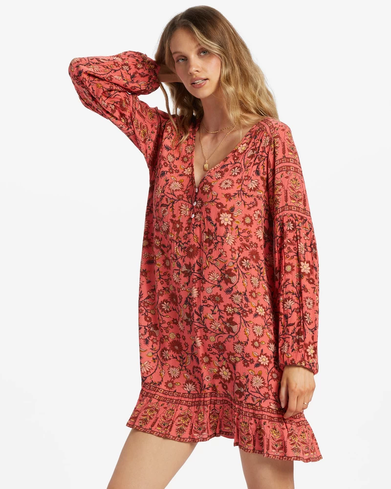 Vestido Billabong Grátis Como Pode Ser - Hibisco