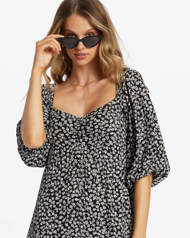 Billabong Pyyhkäisi Pois Jälleen Mekko - Musta Kivi