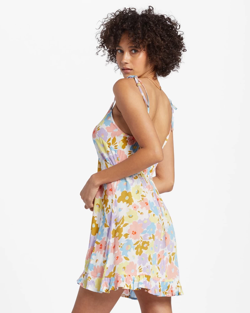 Billabong Heart Breaker Strappy Dress - White Multi