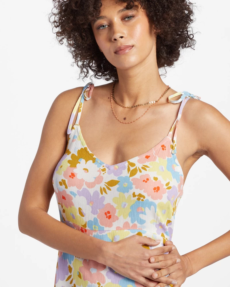Billabong Heart Breaker Strappy Dress - White Multi