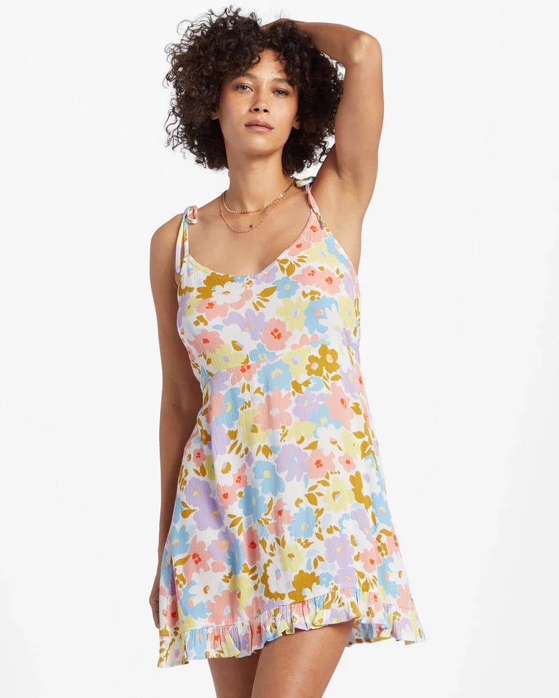 Billabong Heart Breaker Strappy Dress - White Multi