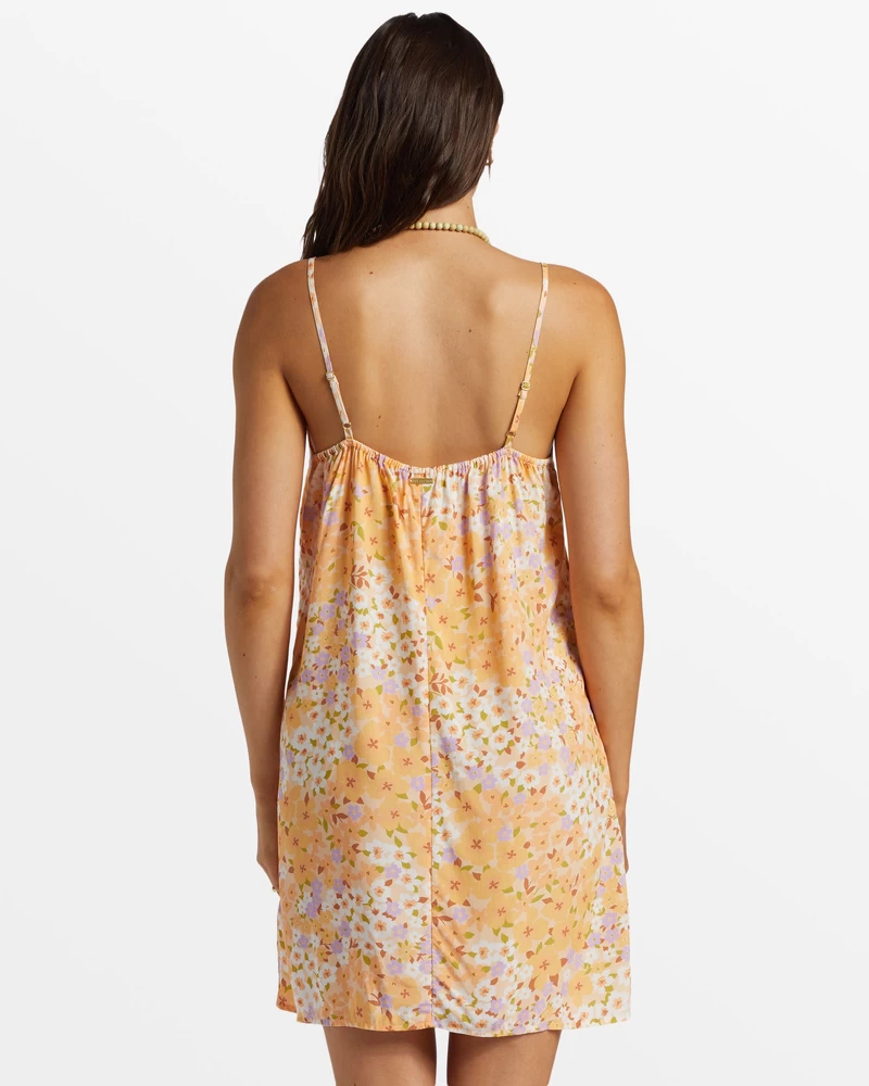 Billabong 90's Babe Mini Slip Dress - Peach Whip