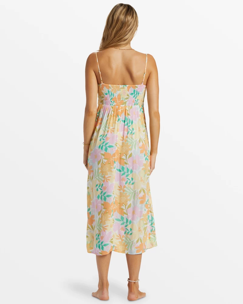Vestido Midi Billabong Verão Brilho - Multi