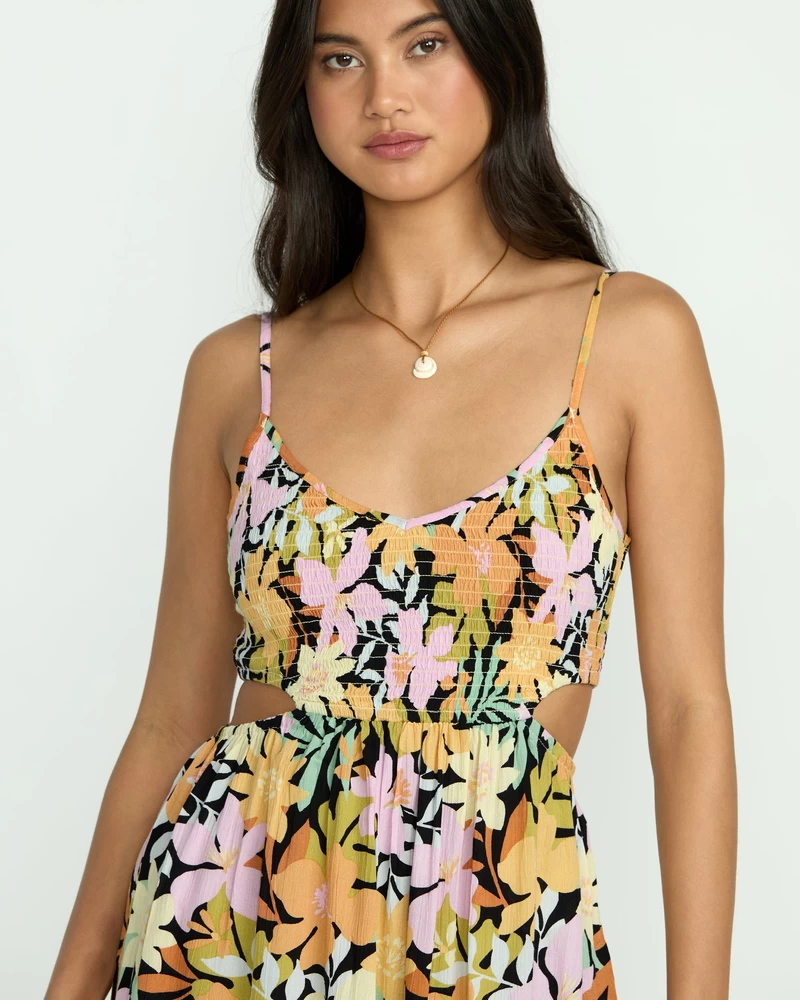 Billabong True Desire Mini Cut-Out Dress - Black Pebble 2