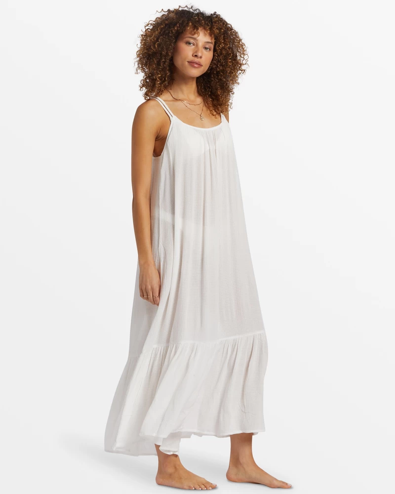 Billabong Blue Tides Beach Midi Dress - Salt Crystal