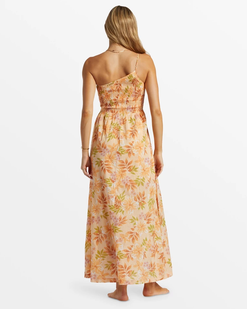Billabong Warmer Days One Shoulder Maxi Dress - Peach Whip