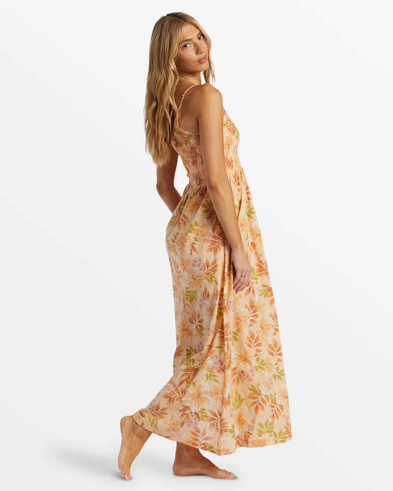 Billabong Warmer Days One Shoulder Maxi Dress - Peach Whip