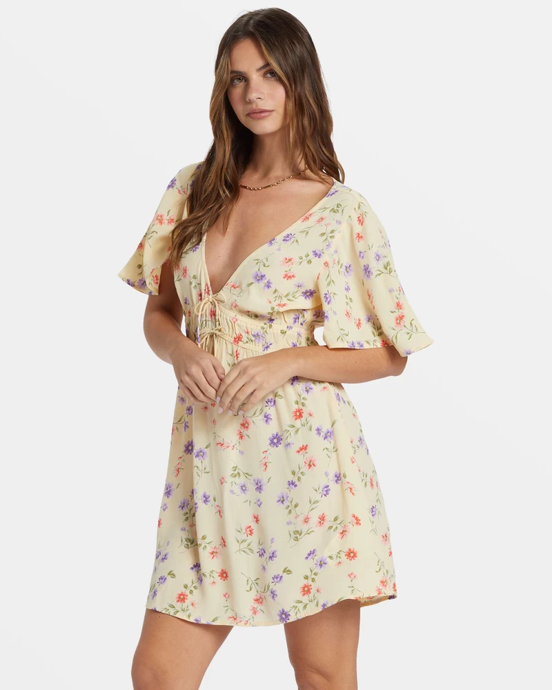 Billabong Kismet Mini Dress - Yellow