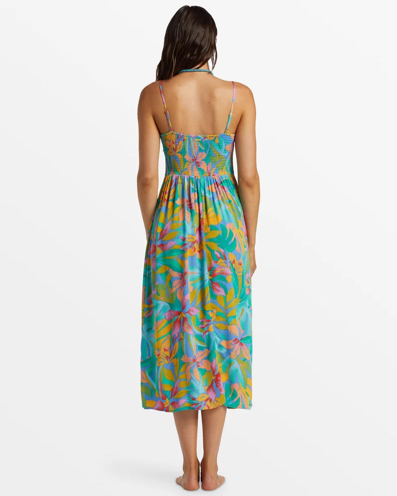 Billabong Red Hot Cut-Out Midi Dress - Marina