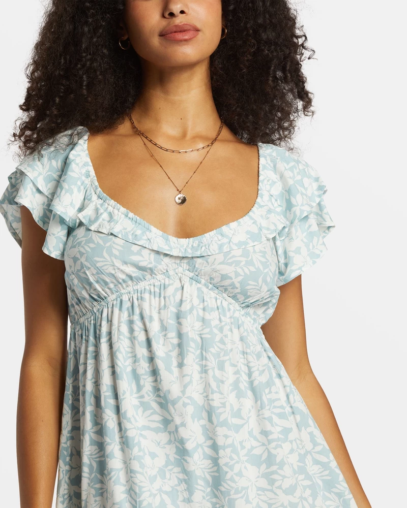Billabong Enchant Me Mini Dress - Dusk Blue
