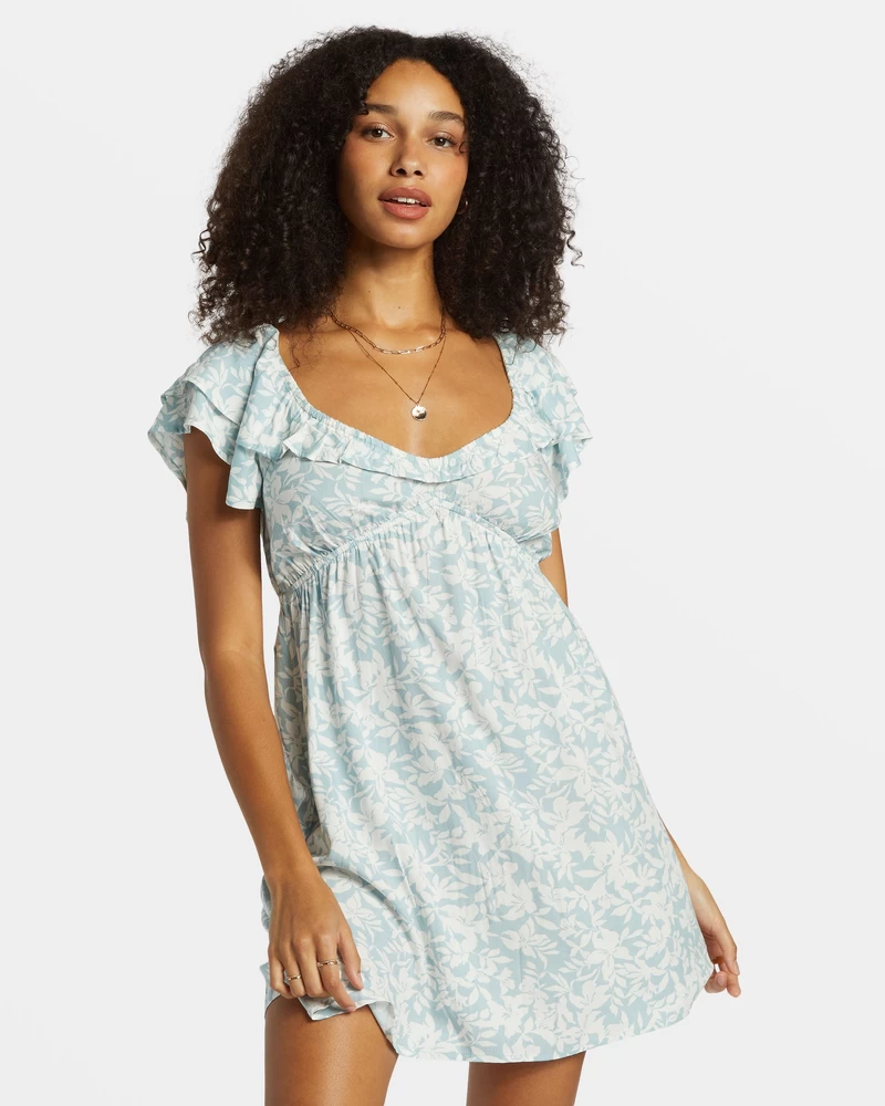 мини рокля Billabong Enchant Me - здрачно синя