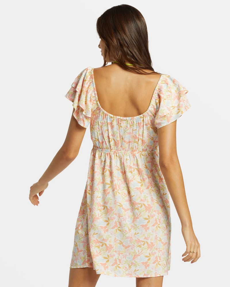 Billabong Enchant Me Mini Dress - Salt Crystal