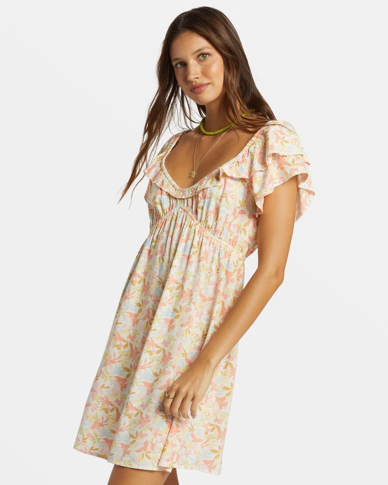 Billabong Enchant Me Mini Dress - Salt Crystal