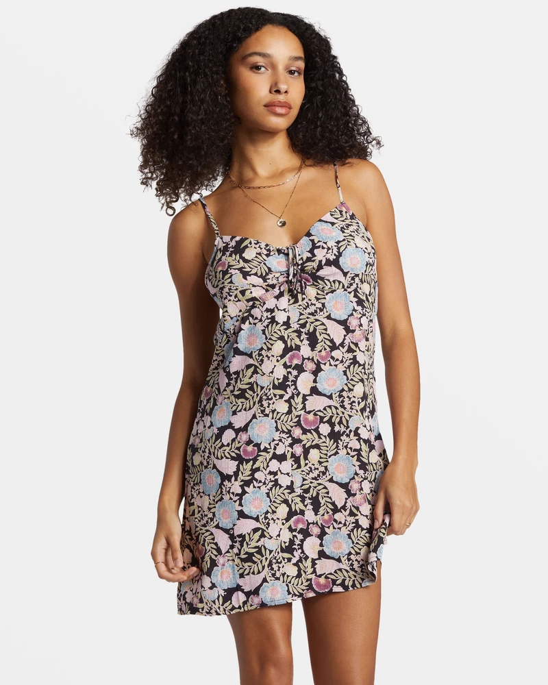 Billabong Sun Chaser Mini Slip Dress - Black Sands