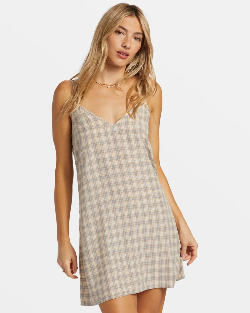 Billabong 90's Babe Mini Slip Dress - Western Sky
