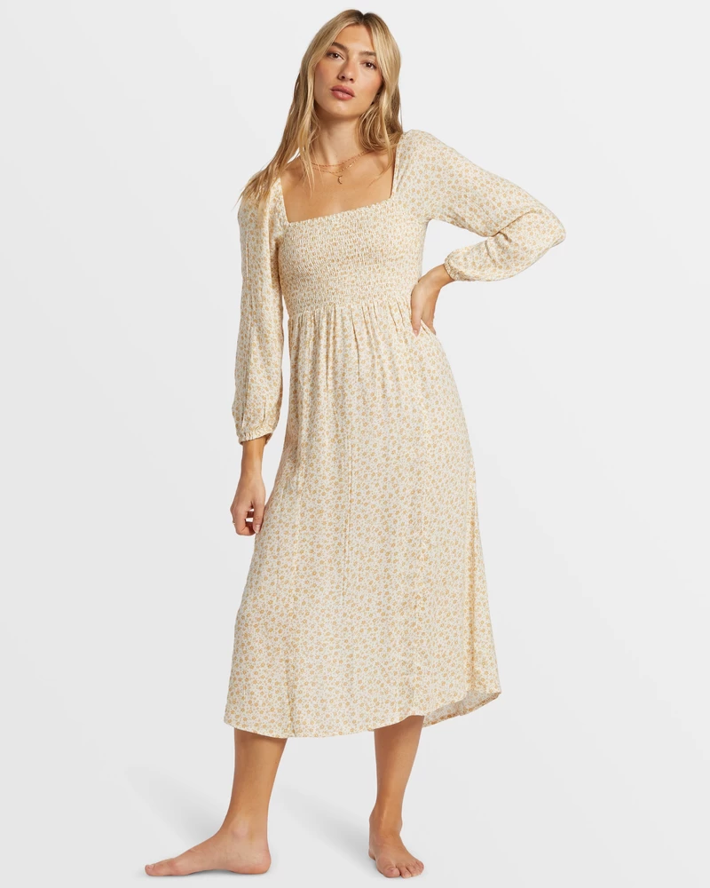 Billabong Lots Of Love Midi Kleit - Kanep 2