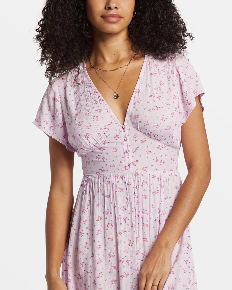 Billabong Morning Sky Midi Dress - Iced Lavender