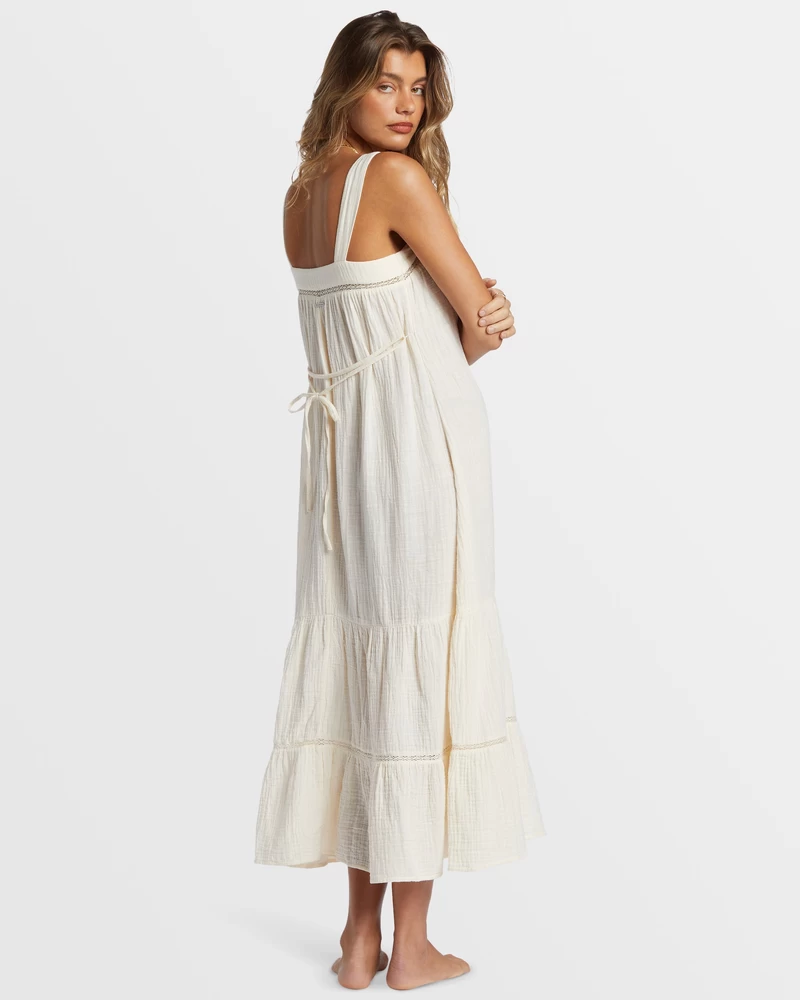 Billabong Summers End Maxi Dress - White Cap