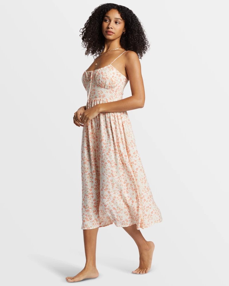Billabong Texas Beach Midi Dress - White Cap