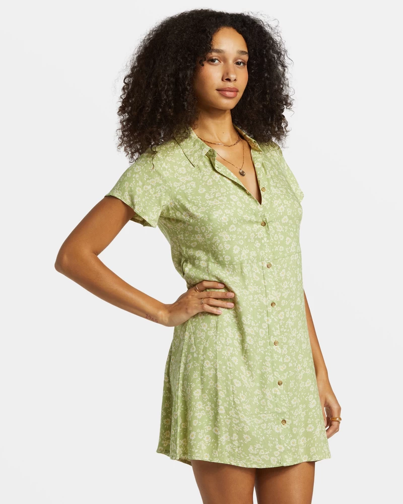 Billabong Cooler Days Mini Dress - Willow