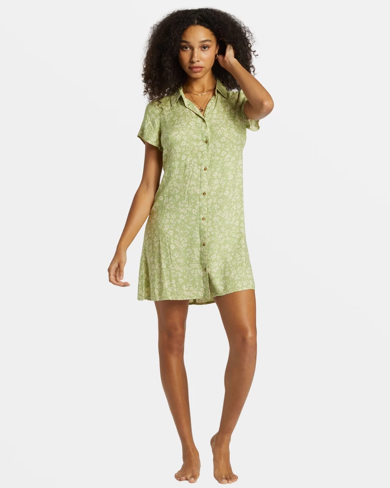 Billabong Cooler Days Mini Dress - Willow