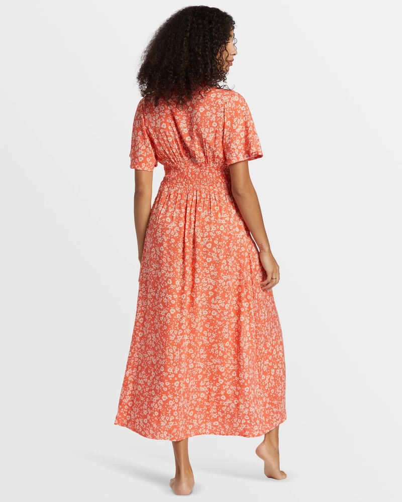 Billabong Floral Dreamer Maxi Dress - Papaya