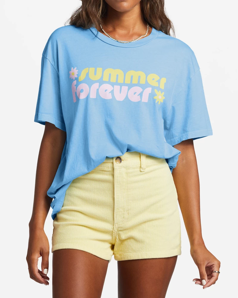 Billabong Forever And Ever Oversized T-Shirt - Summer Sky