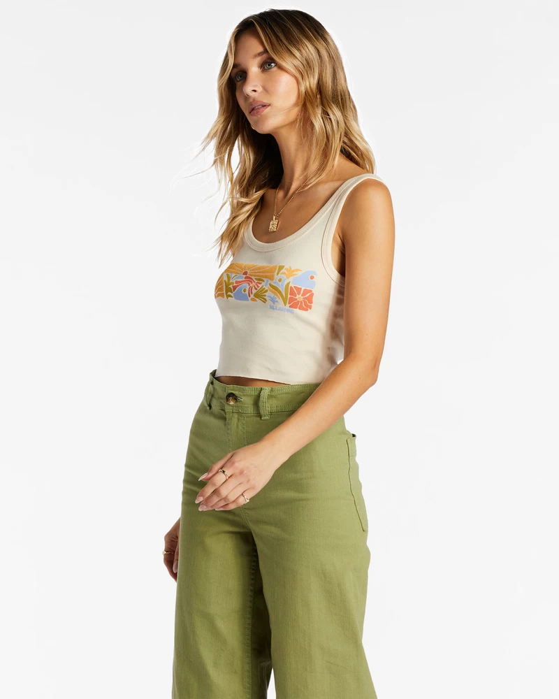 Billabong Let Love Grow Tank Top - Antique White