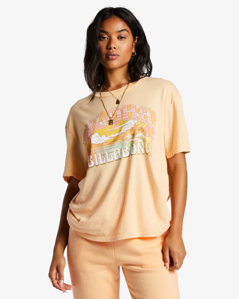 Billabong Aloha Drauga T-krekls - Gaiša Melone