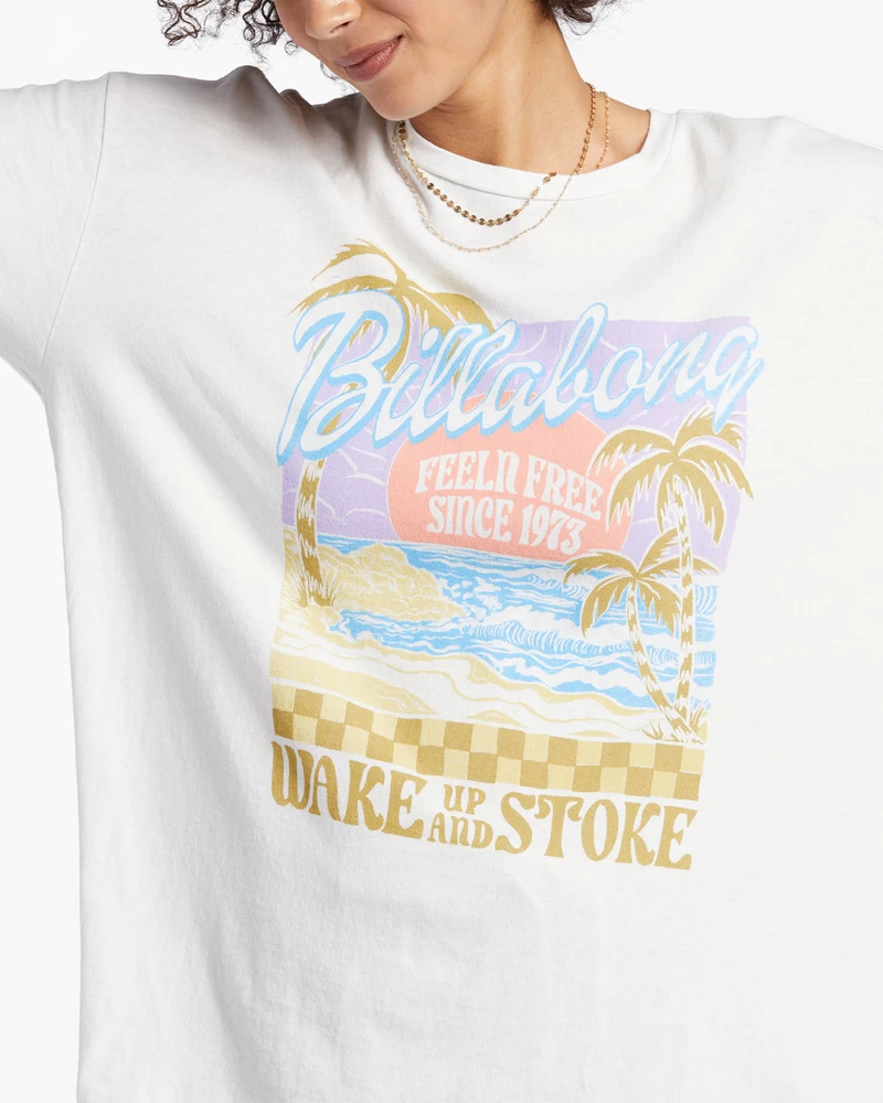 Billabong Wake Up And Stoke T-Shirt - Salt Crystal