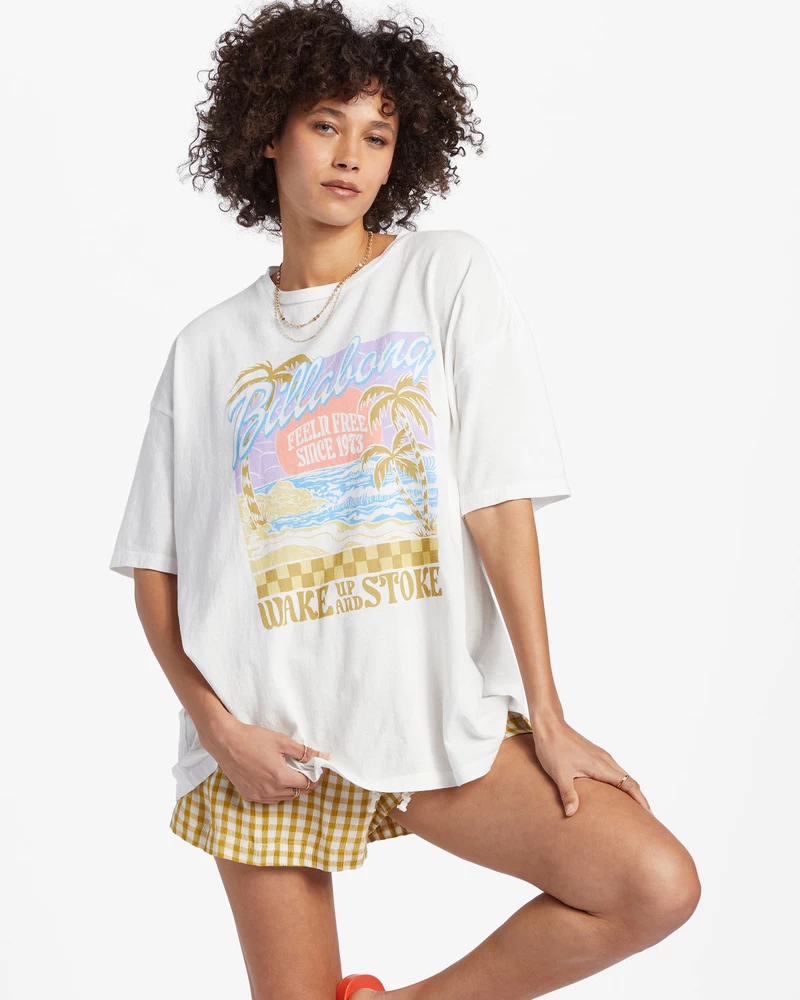 Billabong Wake Up And Stoke T-Shirt - Salt Crystal