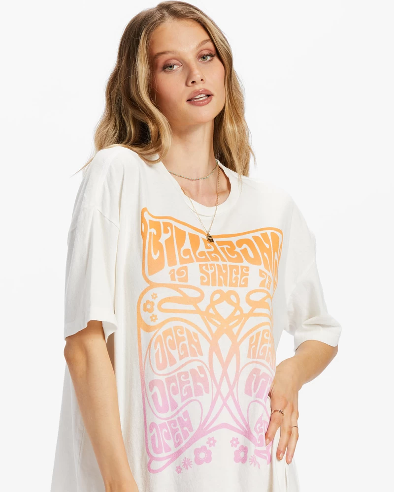 Billabong Open Heart T-Shirt - Salt Crystal